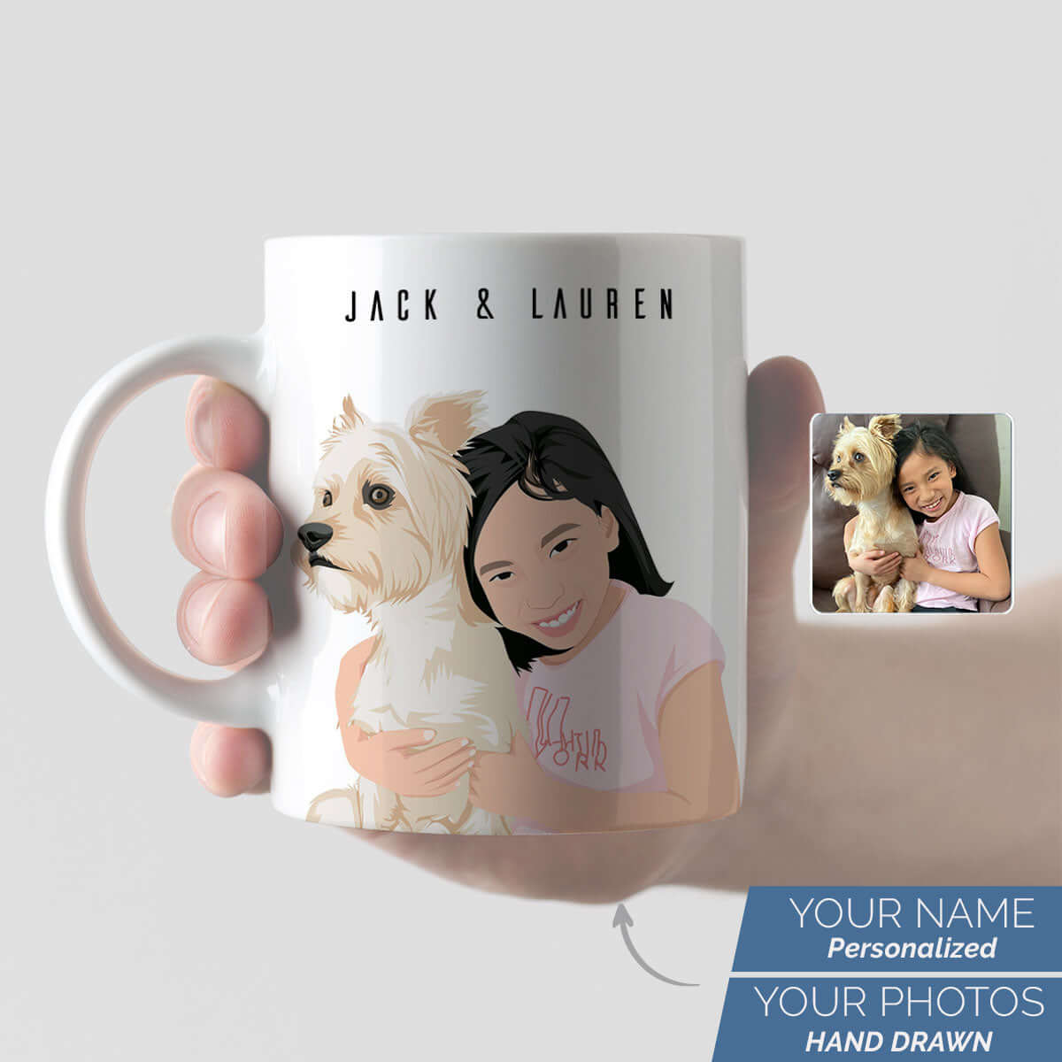 Personalized Dog and Owner Mug - Luxtopaz