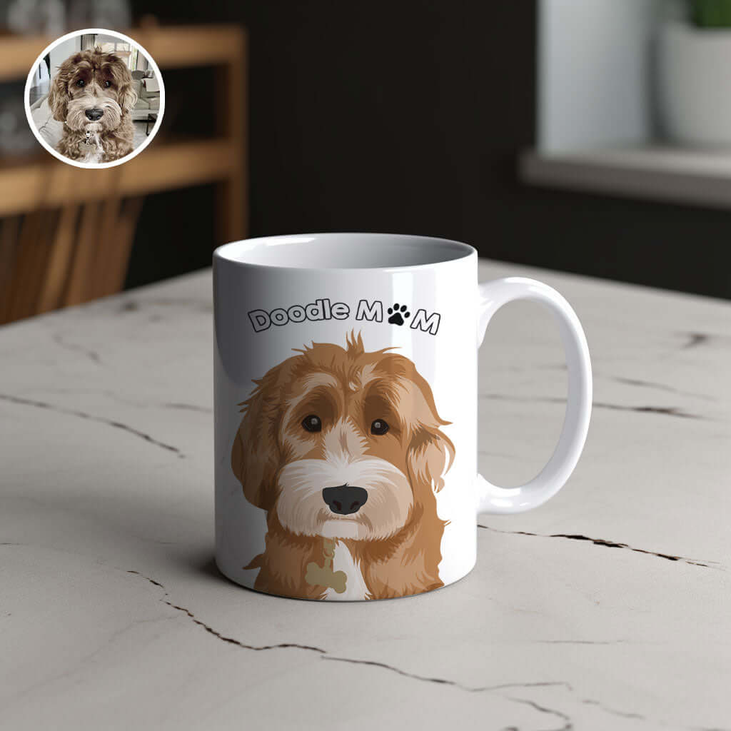 Custom Doodle Mom Mug - Luxtopaz