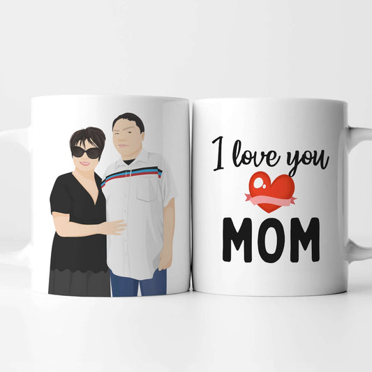 I Love You Mom Mug Personalized - Luxtopaz