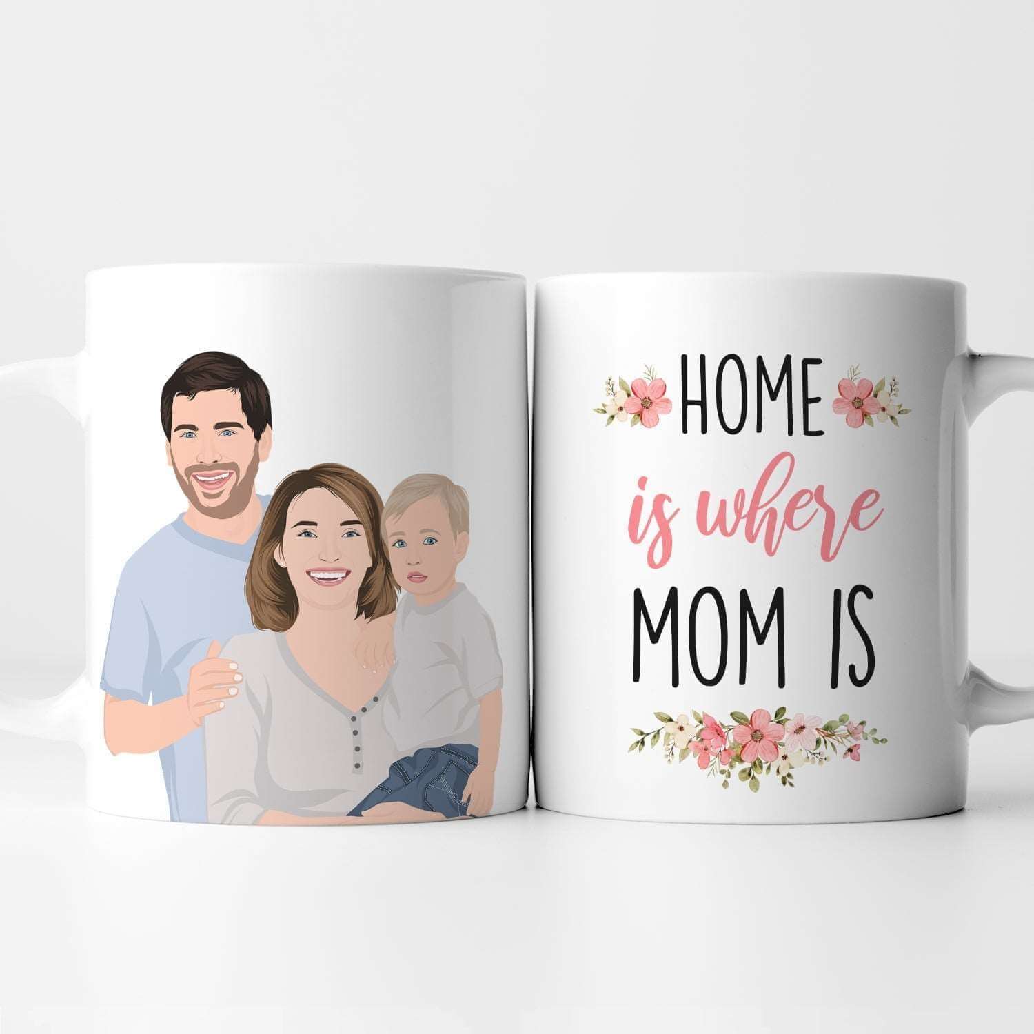 Home is Where Your Mom is Mug Personalized - Luxtopaz