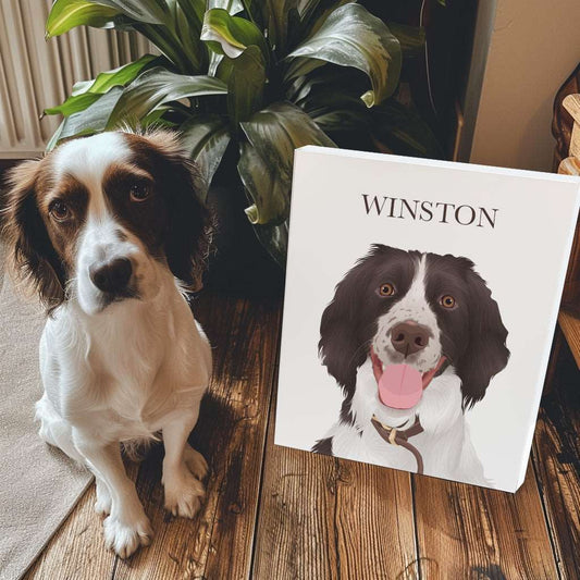 Personalized Dog Portrait Canvas Art - Luxtopaz