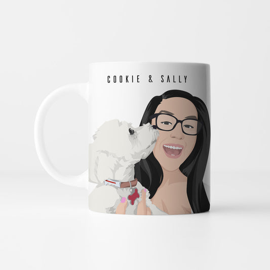 Personalized Dog and Owner Mug - Luxtopaz