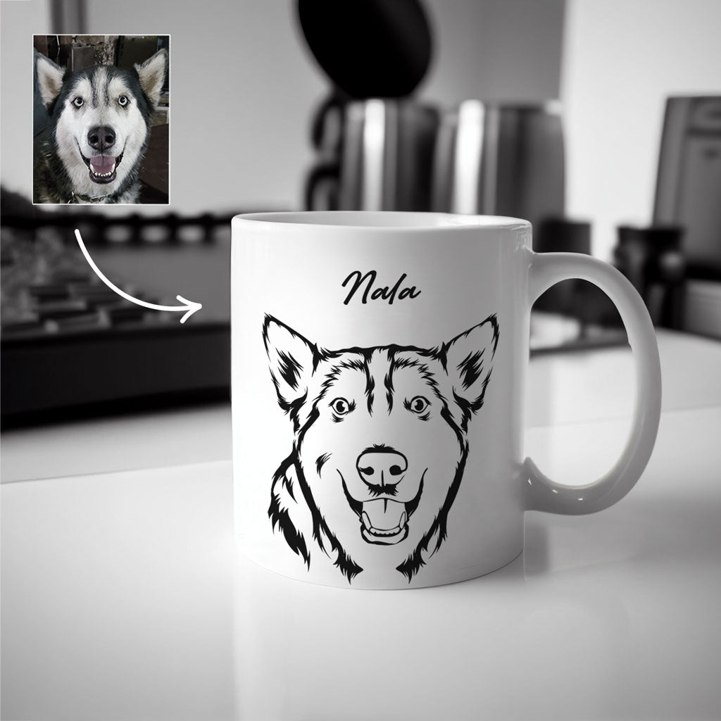 Custom Pet Sketch Mug - Luxtopaz