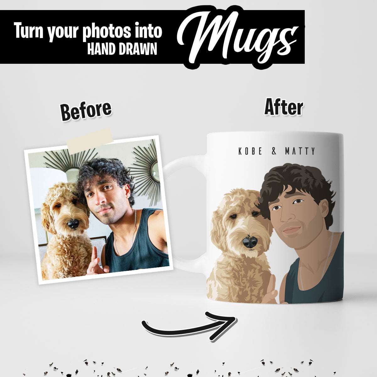 Personalized Dog and Owner Mug - Luxtopaz